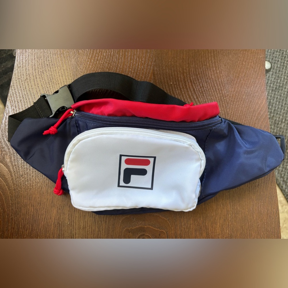 Fila Navy, Red, and White Men's Belt Bag